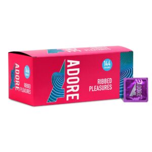Adore Ribbed Pleasure condoms 144 pcs