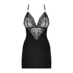 Negligee With Mesh And Crossed Straps