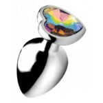 Rainbow Heart Butt Plug - Large