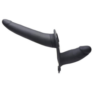 Power Pegger Double Strap-On Vibrator - Black