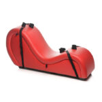 Kinky Sex Sofa With Cuffs And 2 Position Pillows - Red