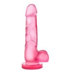 B Yours Sweet 'N Hard Dildo With Balls - Pink