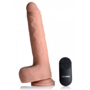 Vibrating & Thrusting XL Dildo with Suction Cup and Balls