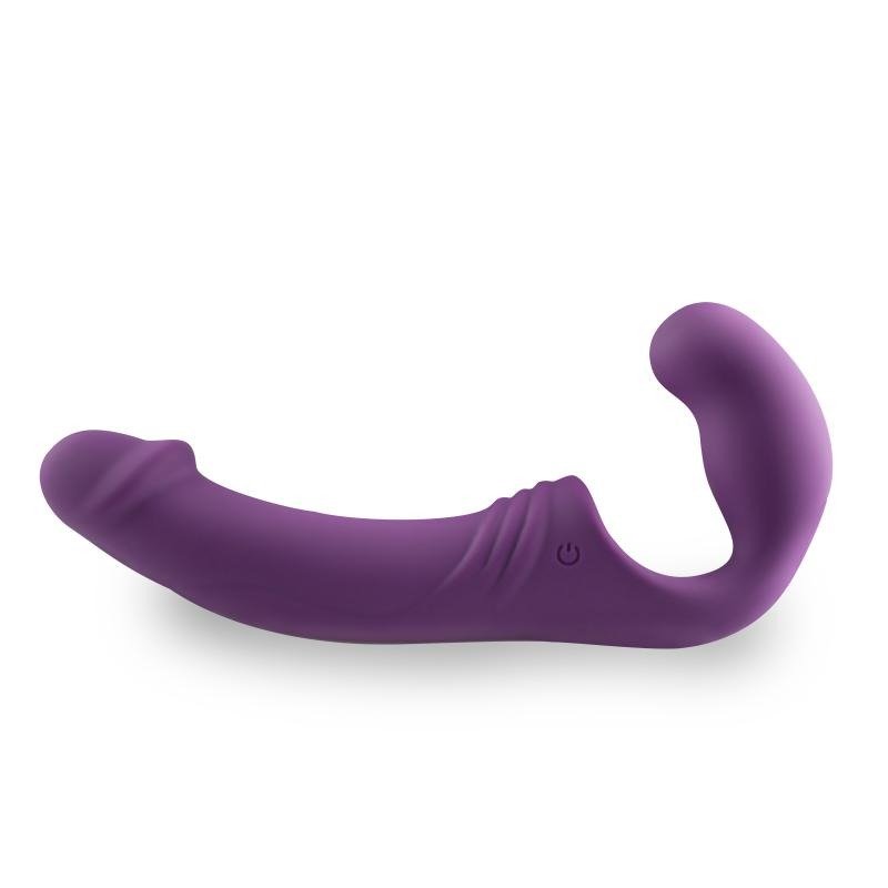 Strapless Strap-On Vibrator - Purple