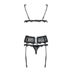Emperita 3-Piece Garter Set - Black