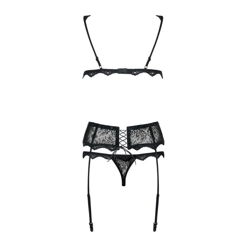 Emperita 3-Piece Garter Set - Black