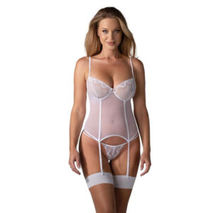 Obsessive - Alissium Corset and Thong - White