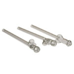 Glass Penis Straw with cleaning brush Willy - 4 pcs