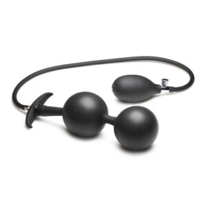 Inflatable Silicone Anal Plug - Black