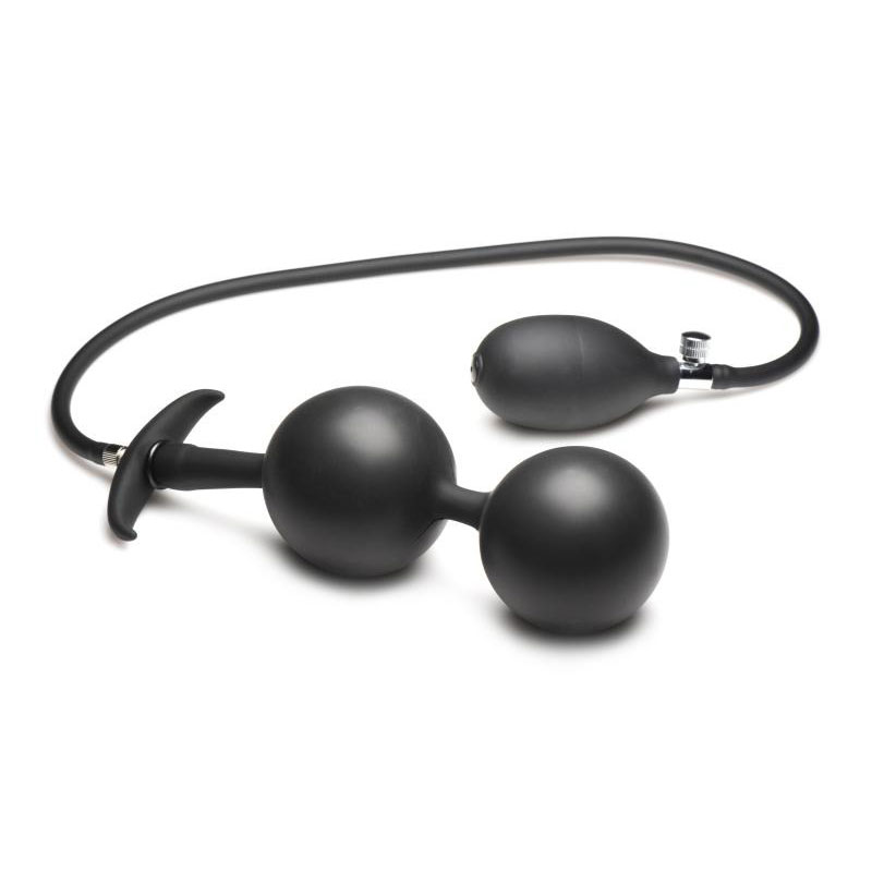 Inflatable Silicone Anal Plug - Black