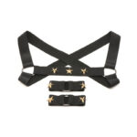 XR Brands - Chest Harness with Armbands - Black
