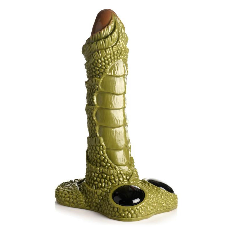 XR Brands - Giant Scaly Swamp Monster Dildo - Green