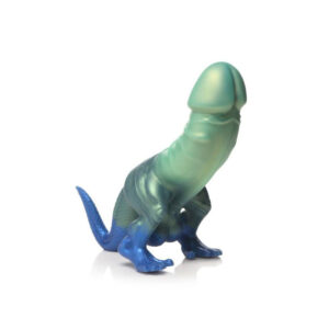 XR Brands - Jurassic Cock Dinosaur Dildo - Green & Blue