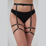 Strappy Garterbelt Blushing - Black
