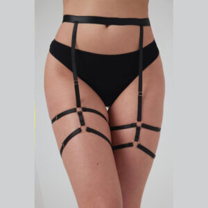 Strappy Garterbelt Blushing - Black