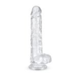 Jelly Dildo with balls - 19 cm