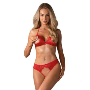 Obsessive - 870-sec-3 Two-piece Set - Red