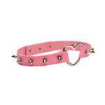 XR Brands - Spiked Heart Choker - Pink