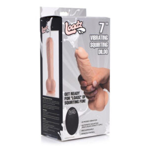 Loadz - Vibrating Squirting Dildo - 8.5 Inch & Light Tone