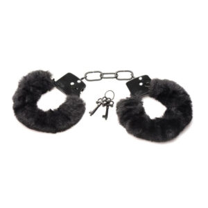 XR Brands - Cuffed In Fur Handcuffs - Black