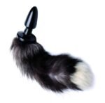 TAILZ - Fox Tail Anal Plug - Black/White