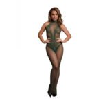 Lace Fishnet Catsuit - Green