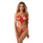 Obsessive - Matildea Crotchless Teddy - Red