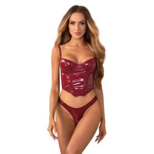 Obsessive - Redya Corset and Thong - Red