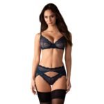 Obsessive - Nightly Lingerie Set 3-pcs - Blue