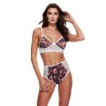 Baci Lingerie - GREY FLORAL & LACE Bra Set - White