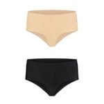 Bye Bra - Invisible High Brief Nude + Black S