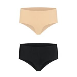 Bye Bra - Invisible High Brief Nude + Black S