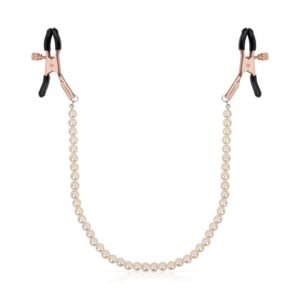 Rosy Gold - Pearls Nipple Clamps - Adjustable Design
