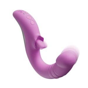 Good Vibes Only - Thrusting Tongue Vibrator - Pink