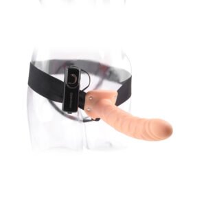 Hollow Strap-On Harness with Vibrator - 20 cm