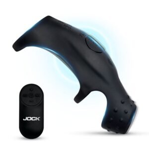 Jock - Rush Vibrating Penis Sleeve with Cock Ring - Black
