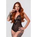 Christine - Open Crotch Body Tina - Black